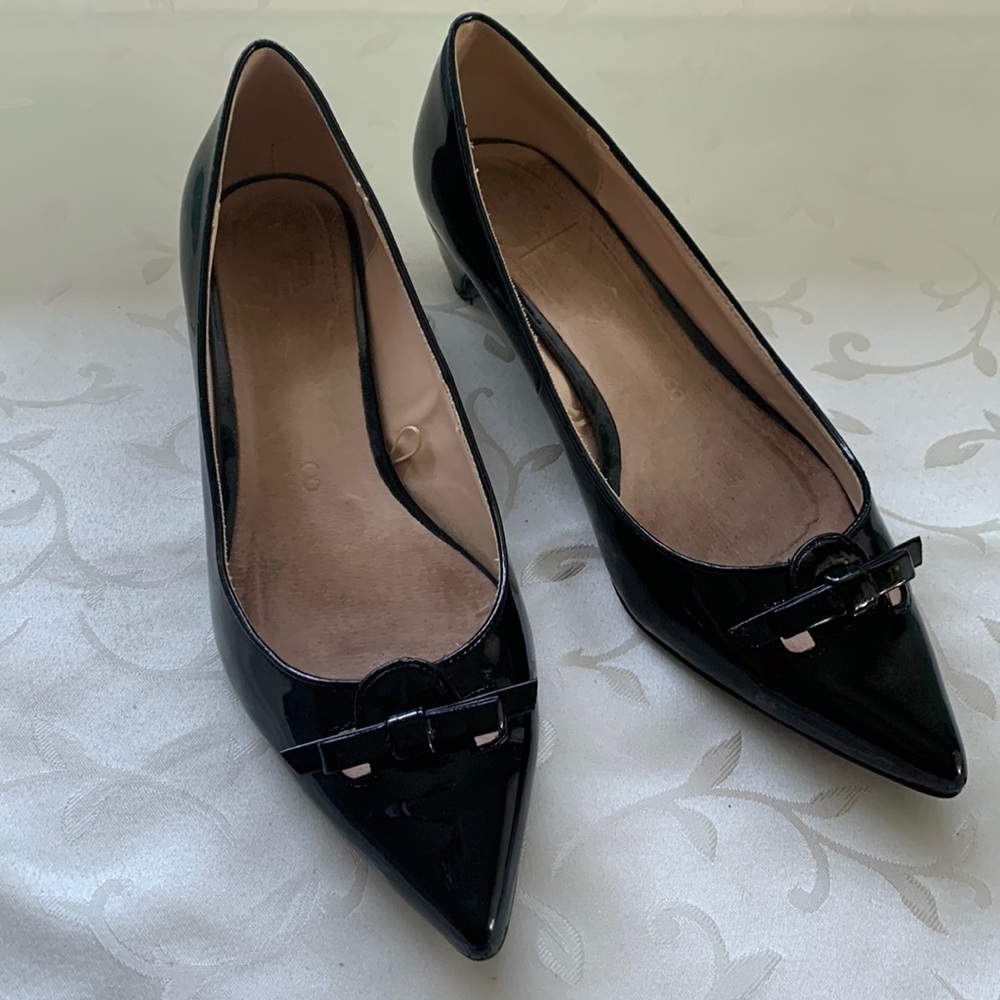 Cute black patent leather shoes